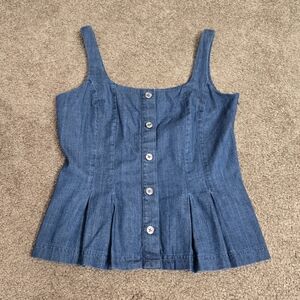 Banana Republic Blue Denim Tank Top